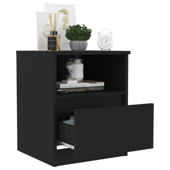 vidaXL Nočné stolíky 2 ks, čierne 40x40x50 cm, kompozitné drevo – Obrázok 4