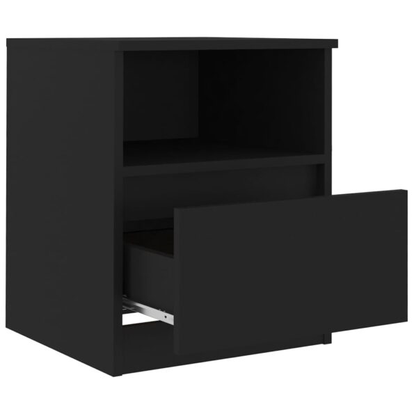 vidaXL Nočné stolíky 2 ks, čierne 40x40x50 cm, kompozitné drevo – Obrázok 8