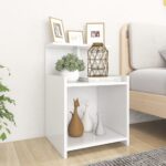 vidaXL Nočné stolíky 2 ks, biele 40x35x60 cm, kompozitné drevo – Obrázok 3
