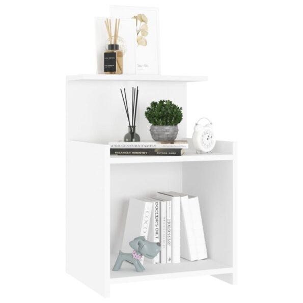 vidaXL Nočné stolíky 2 ks, biele 40x35x60 cm, kompozitné drevo – Obrázok 4