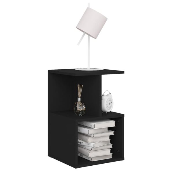 vidaXL Nočné stolíky 2 ks, čierne 35x35x55 cm, kompozitné drevo – Obrázok 4