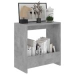 vidaXL Príručný stolík, betónovo sivý 50x26x50 cm, kompozitné drevo – Obrázok 3