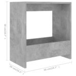 vidaXL Príručný stolík, betónovo sivý 50x26x50 cm, kompozitné drevo – Obrázok 6