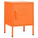 vidaXL Nočný stolík oranžový 35x35x51 cm oceľ – Obrázok 2
