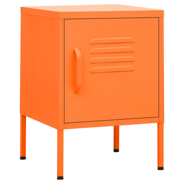 vidaXL Nočný stolík oranžový 35x35x51 cm oceľ – Obrázok 2
