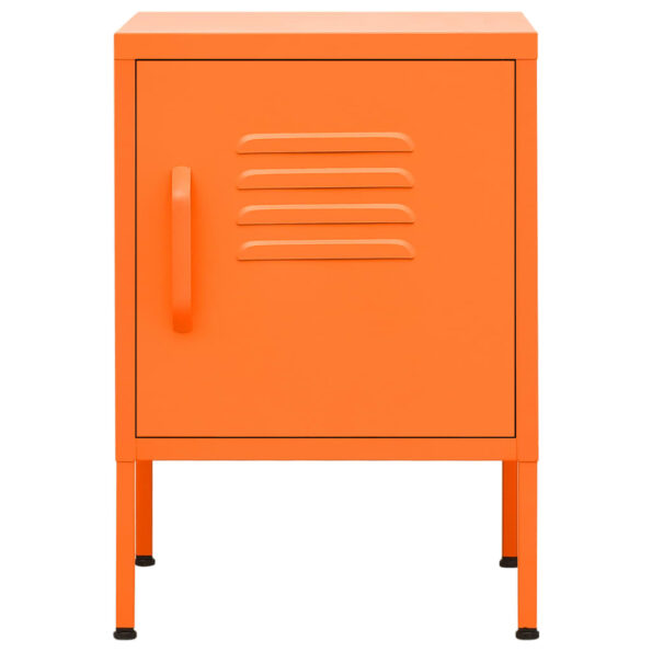 vidaXL Nočný stolík oranžový 35x35x51 cm oceľ – Obrázok 3