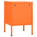 vidaXL Nočný stolík oranžový 35x35x51 cm oceľ – Obrázok 5