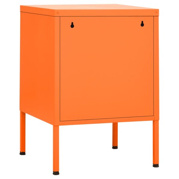 vidaXL Nočný stolík oranžový 35x35x51 cm oceľ – Obrázok 5