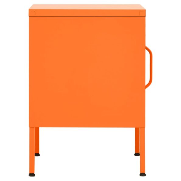 vidaXL Nočný stolík oranžový 35x35x51 cm oceľ – Obrázok 6