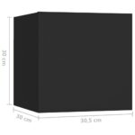vidaXL Nočné stolíky 2 ks, čierne 30,5x30x30 cm, kompozitné drevo – Obrázok 11