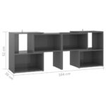 vidaXL TV skrinka, lesklá sivá 104x30x52 cm, kompozitné drevo – Obrázok 7