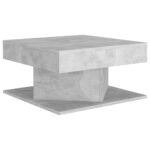 vidaXL Konferenčný stolík, betónovo sivý 57x57x30 cm, kompozitné drevo – Obrázok 2