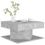 vidaXL Konferenčný stolík, betónovo sivý 57x57x30 cm, kompozitné drevo – Obrázok 3