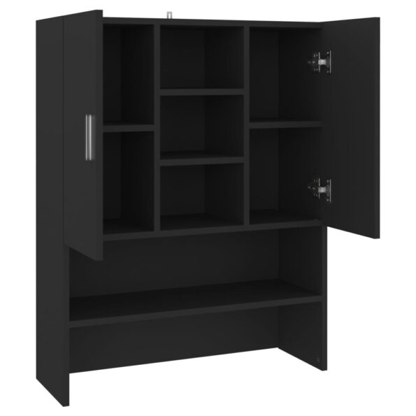 vidaXL Skrinka na práčku čierna 70,5x25,5x90 cm – Obrázok 7