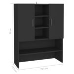 vidaXL Skrinka na práčku čierna 70,5x25,5x90 cm – Obrázok 8