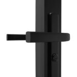 vidaXL Interiérové dvere, ESG sklo a hliník 76x201,5 cm, čierne – Obrázok 5