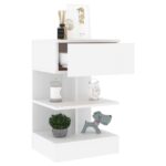 vidaXL Nočné stolíky 2 ks, biele 40x35x65 cm, kompozitné drevo – Obrázok 4