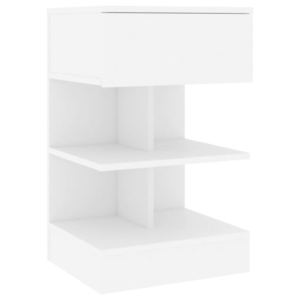 vidaXL Nočné stolíky 2 ks, biele 40x35x65 cm, kompozitné drevo – Obrázok 5