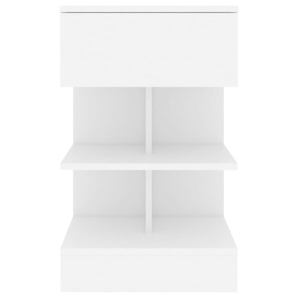 vidaXL Nočné stolíky 2 ks, biele 40x35x65 cm, kompozitné drevo – Obrázok 6