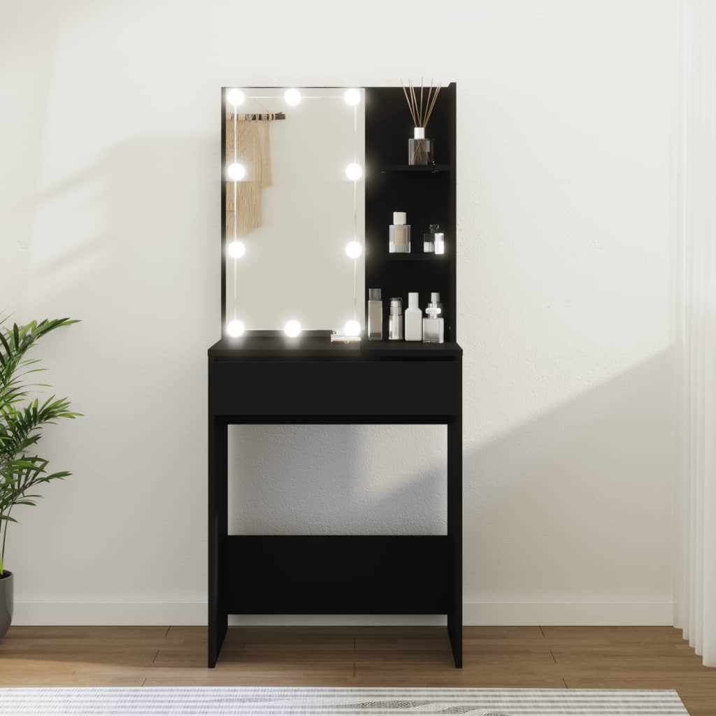 VXL8720286644263_m_en_hd_1.jpg vidaXL Toaletný stolík s LED čierny 60x40x140 cm – Obrázok 1