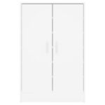 vidaXL Skrinka na topánky, biela 60x35x92 cm, kompozitné drevo – Obrázok 5