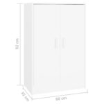 vidaXL Skrinka na topánky, biela 60x35x92 cm, kompozitné drevo – Obrázok 8