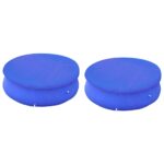 vidaXL Bazénové plachty na okrúhle nadzemné bazény s priemerom 360-367 cm 2ks