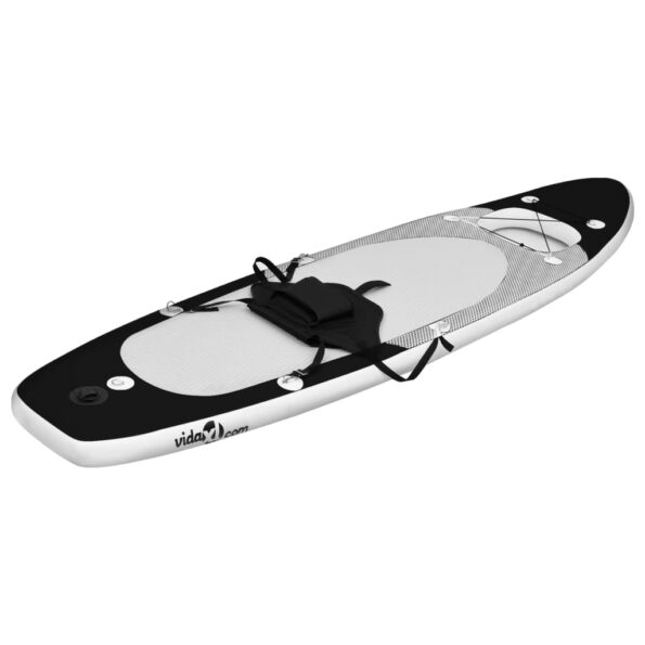vidaXL Nafukovací Stand up paddleboard, čierny 360x81x10 cm – Obrázok 2