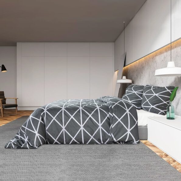 vidaXL Súprava obliečok sivá 220x240 cm bavlna – Obrázok 4