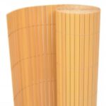 vidaXL Obojstranný záhradný plot 110x500 cm žltý – Obrázok 2