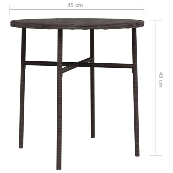 vidaXL Čajový stôl hnedý 45 cm polyratanový – Obrázok 6