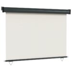 vidaXL Bočná markíza na balkón 117x250 cm krémová – Obrázok 5