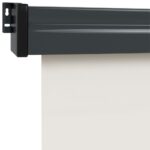 vidaXL Bočná markíza na balkón 117x250 cm krémová – Obrázok 7