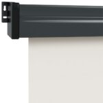 vidaXL Bočná markíza na balkón 117x250 cm krémová – Obrázok 10