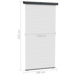 vidaXL Bočná markíza na balkón 140x250 cm, krémová – Obrázok 11