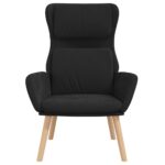 vidaXL Relaxačné kreslo čierne zamat – Obrázok 3