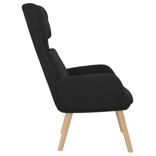 vidaXL Relaxačné kreslo čierne zamat – Obrázok 4