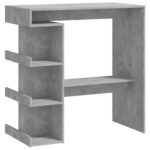vidaXL Barový stôl+regál betónovo sivý 100x50x101,5cm kompozitné drevo – Obrázok 2