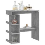 vidaXL Barový stôl+regál betónovo sivý 100x50x101,5cm kompozitné drevo – Obrázok 4
