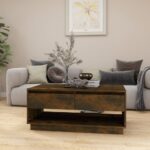vidaXL Konferenčný stolík, tmavý dub 102,5x55x44 cm, kompozitné drevo – Obrázok 4