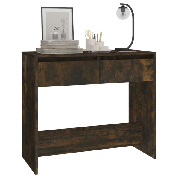 vidaXL Konzolový stolík, tmavý dub 89x41x76,5 cm, kompozitné drevo – Obrázok 4