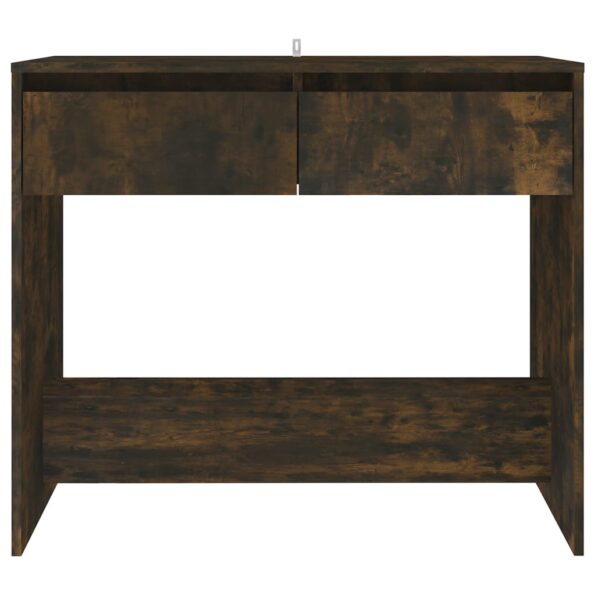 vidaXL Konzolový stolík, tmavý dub 89x41x76,5 cm, kompozitné drevo – Obrázok 5