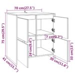 vidaXL Komoda hnedý dub 70x40x73,5 cm drevotrieska – Obrázok 10