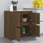 vidaXL Komoda hnedý dub 70x41x75 cm drevotrieska – Obrázok 5