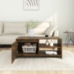 vidaXL Konferenčný stolík tmavý dub 102x50x45 cm spracované drevo – Obrázok 3