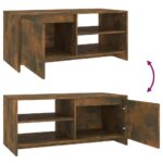 vidaXL Konferenčný stolík tmavý dub 102x50x45 cm spracované drevo – Obrázok 8