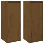 vidaXL Nástenné skrinky 2 ks medovo-hnedé 30x30x80 cm masívna borovica – Obrázok 2
