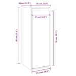 vidaXL Nástenné skrinky 2 ks medovo-hnedé 30x30x80 cm masívna borovica – Obrázok 11