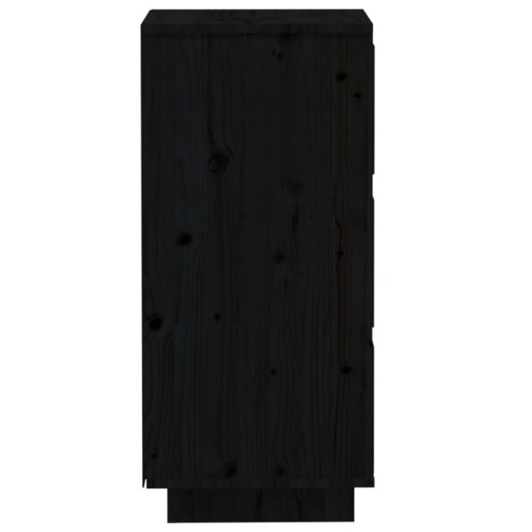 vidaXL Komody 2 ks čierne 32x34x75 cm borovicový masív – Obrázok 5