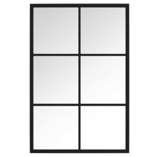 vidaXL Nástenné zrkadlo, čierne 60x40 cm kov – Obrázok 2